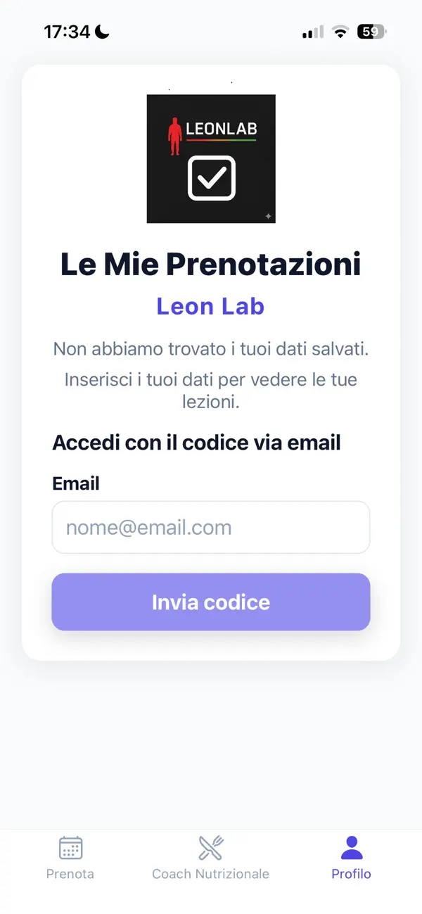 #3. Leon Lab Prenotazioni (iOS) Av: Leon Nutrizione E Sport SRL