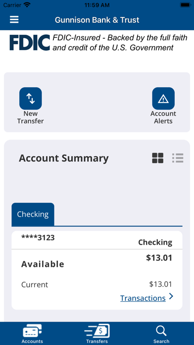 The Gunnison Bank and Trust Co Screenshot