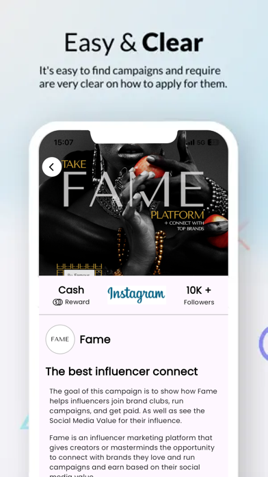 Fame Influencer app Screenshot