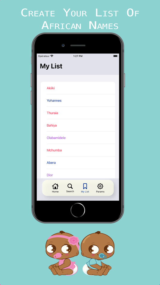 #6. African Names App (iOS) Podle: Otourou Da Costa