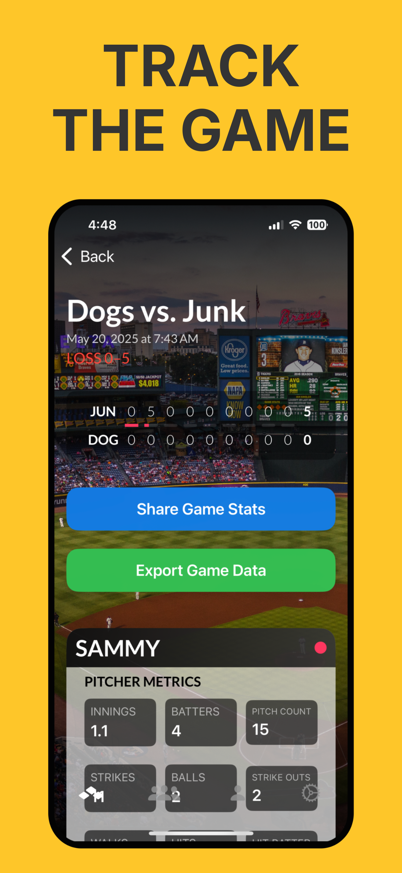 Better Pitch Baseball Tracker screenshot 4
