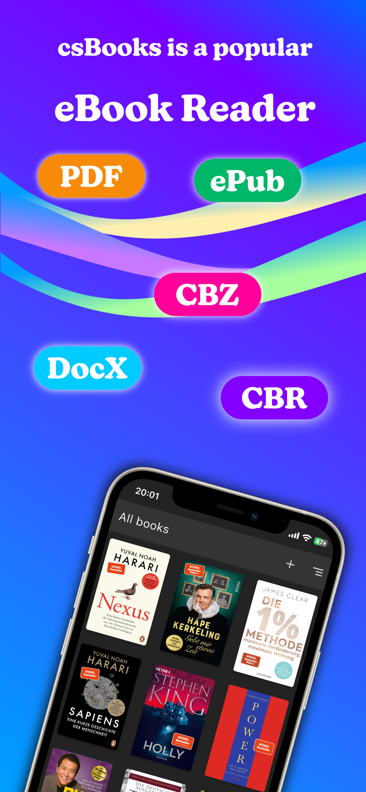 csBooks - ePub and PDF reader