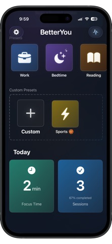 BetterYou: Screen Time Control iPhone screenshot