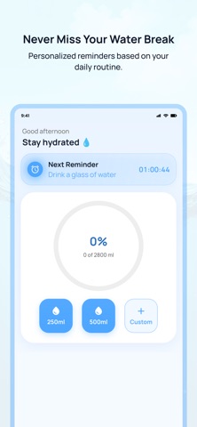 Drink Water Reminder & Track iPhone screenshot