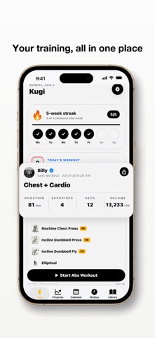 Kugi - Workout Tracker Gym Log Screenshot 2 of 8
