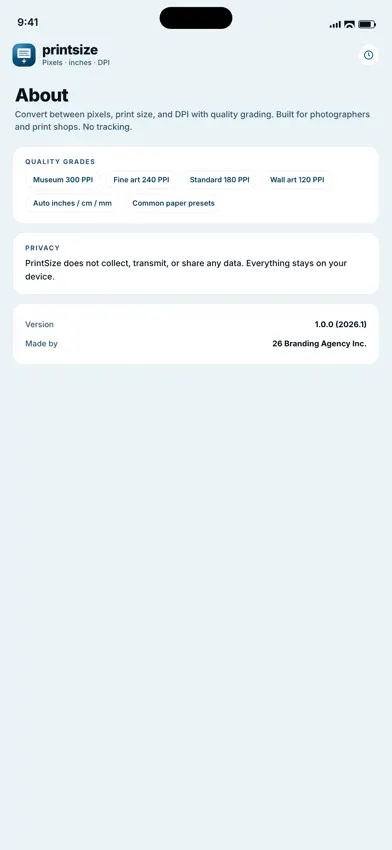 PrintSize: DPI Calculator screenshot 3