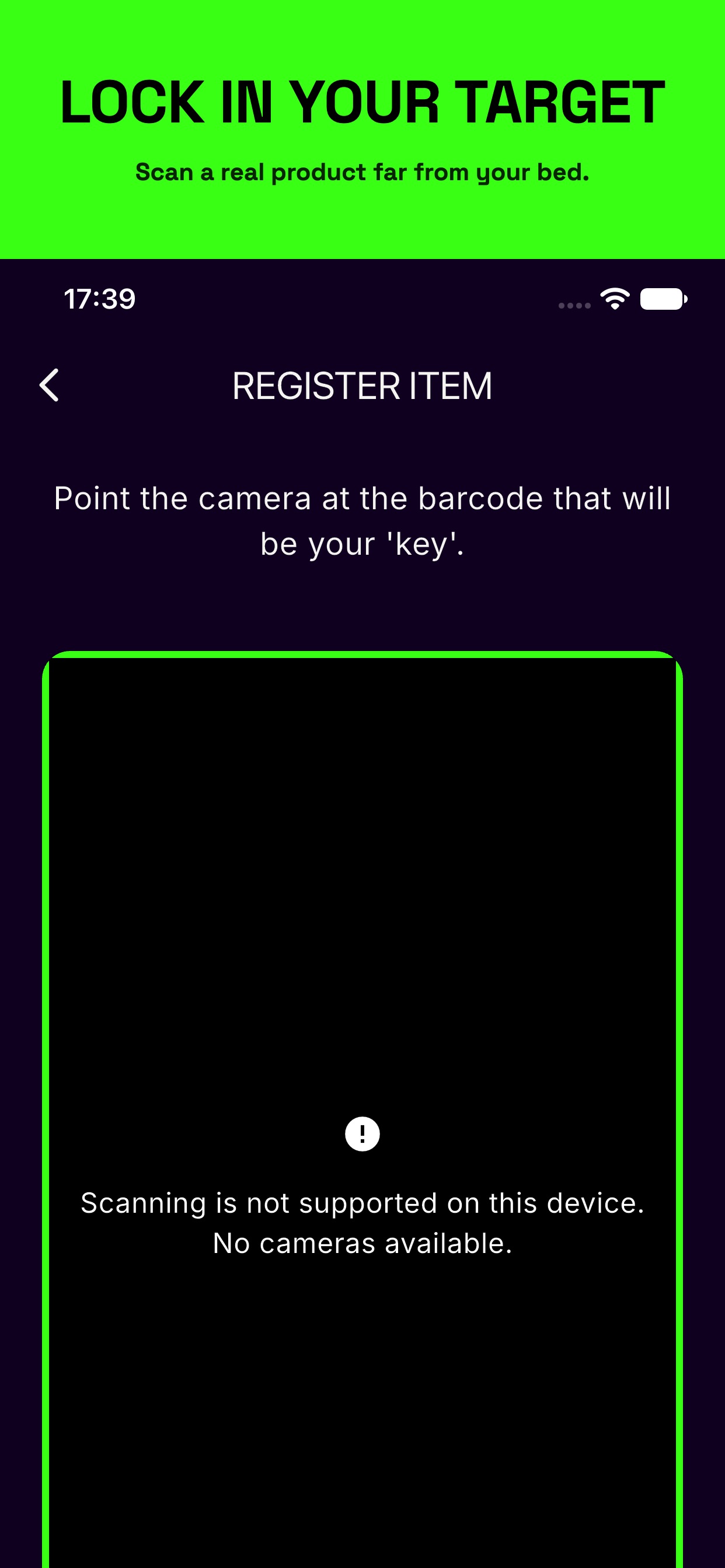 Screenshot 3 of Wakescan: Barcode Alarm Clock