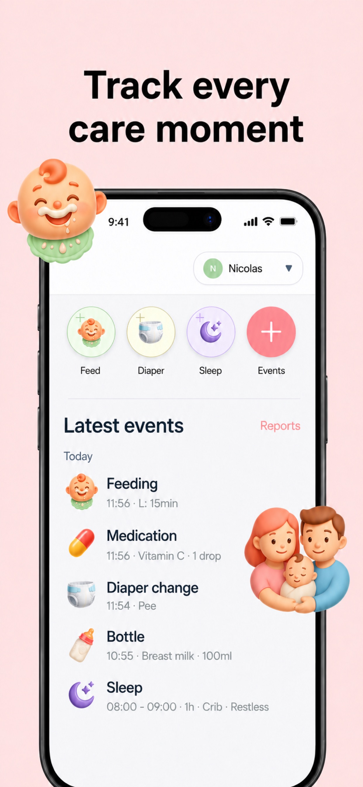 Screenshot 2 of Blumy: Baby Sleep Tracker