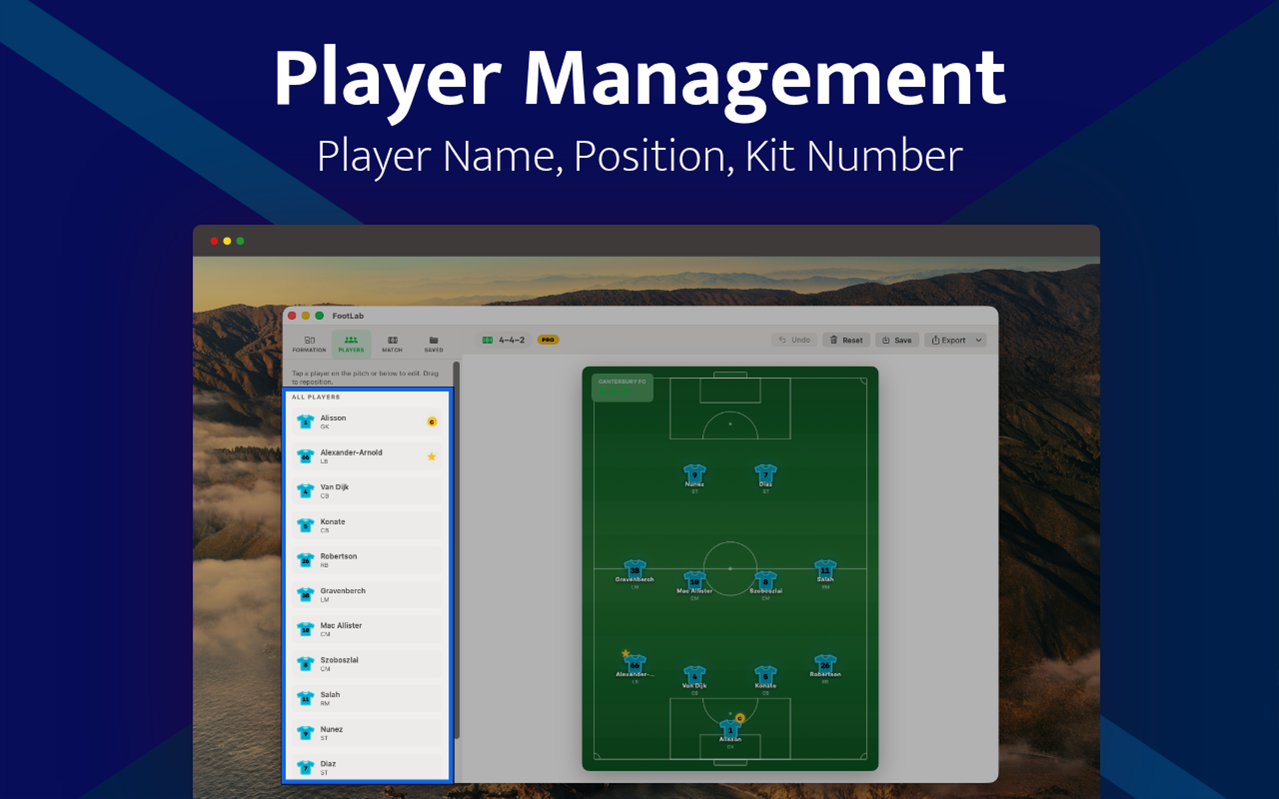 FootLab - Lineup Builder