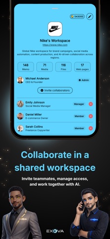 Exova - AI Agents iPhone screenshot
