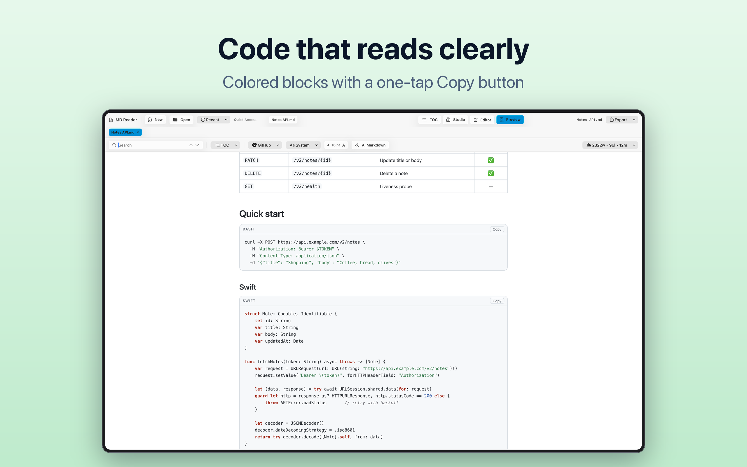 Markdown Reader & Editor: MD screenshot 21