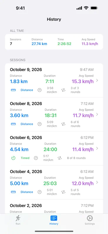 Distance Interval Trainer screenshot 4 of 6