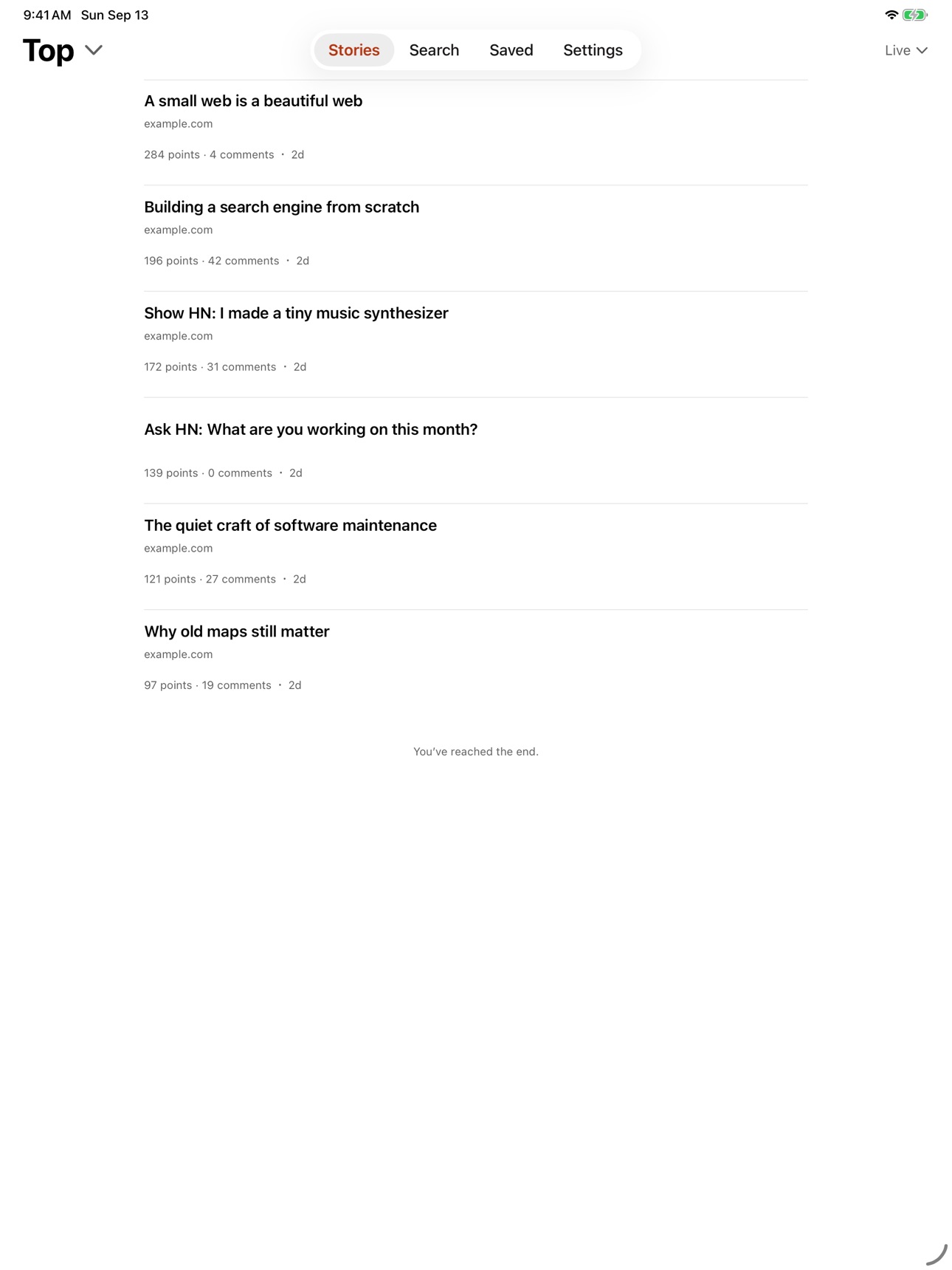 Screenshot 5 of Ember for Hacker News