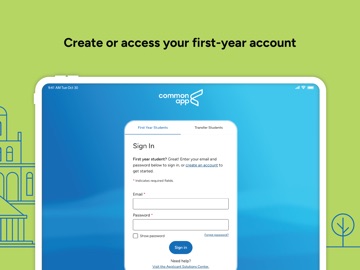 Common App iPad screenshot 2