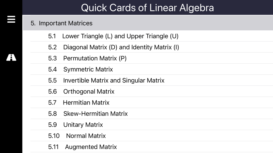 #5. Linear Algebra QCard (iOS) 由: Lihui Luo