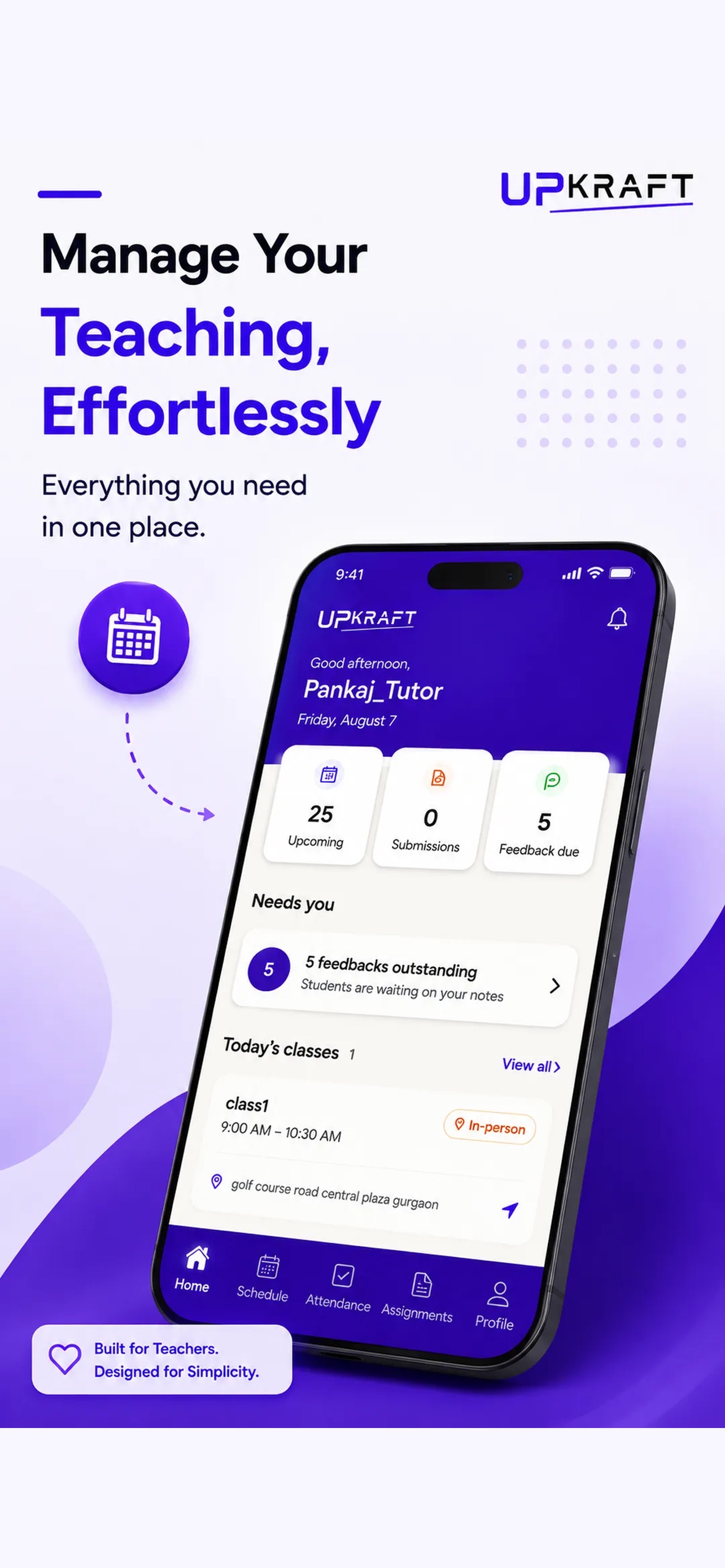 Screenshot 1 of Upkraft for Tutors