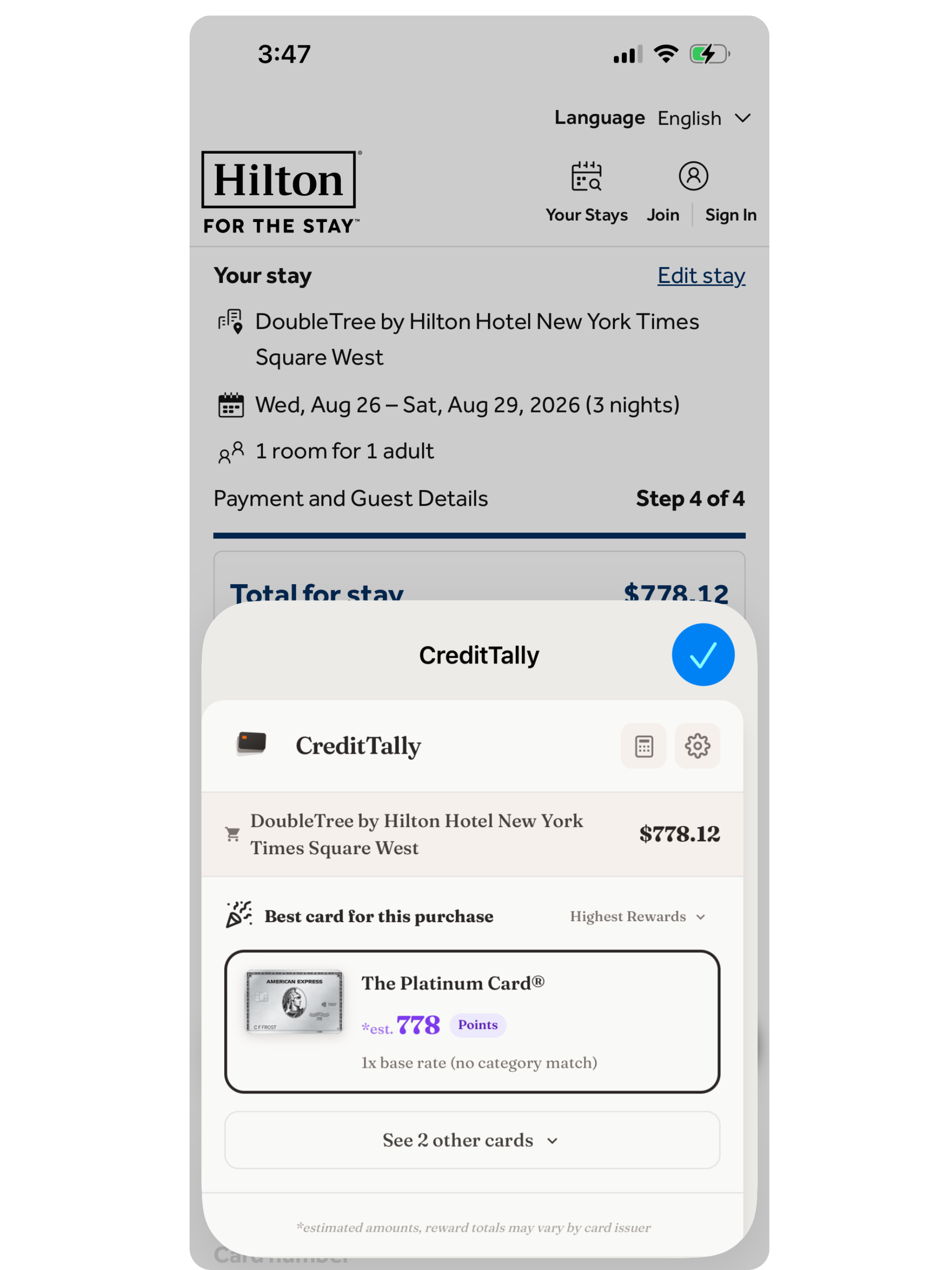 CreditTally Browser Extension screenshot 11