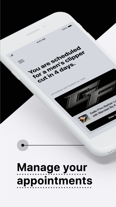 Gallo Fino Barber Lounge iPhone screenshot 2 - Lifestyle app