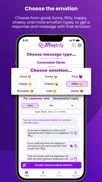 MAGICLY - AI Dating Chat Coach Screenshot