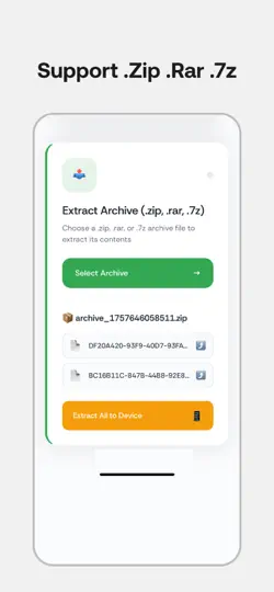 Capture d'écran de Unzip Fast - ZIP RAR 7Z sur iPhone 2