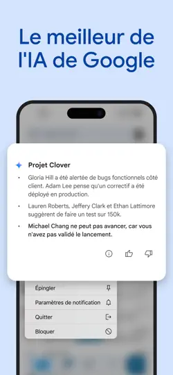 Capture d'écran de Google Chat sur iPhone 2