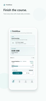 FinishDose - Medicine Reminder screenshot 1