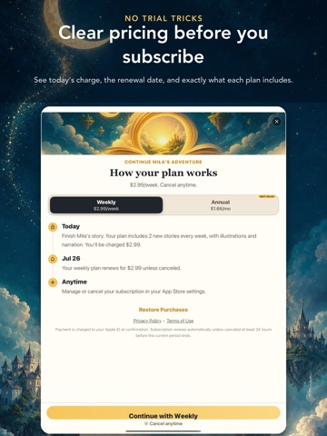 Bedtime Stories for Kids AI iPad screenshot