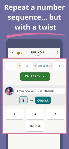 Number Bots: Memory Games iPhone screenshot