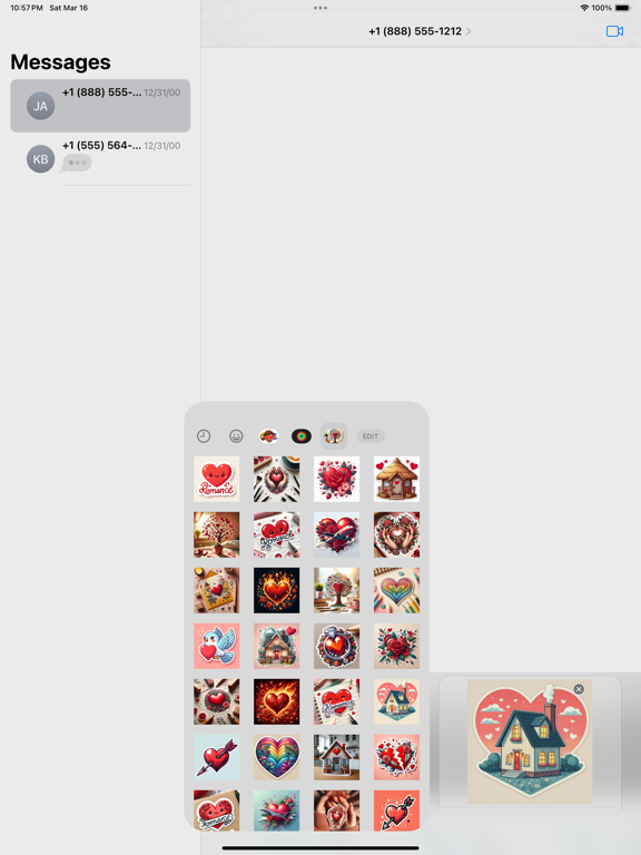 Screenshot #4 pour Romantic Stickers
