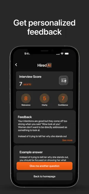 Hired AI - Interview prep screenshot 3