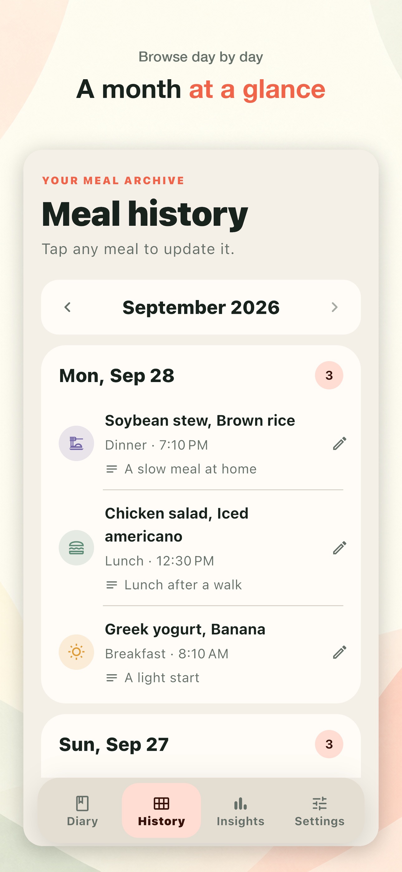 Screenshot 4 of MealPage: Food Diary & Tracker