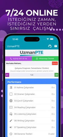 PTE Academic (UzmanPTE) iPhone screenshot