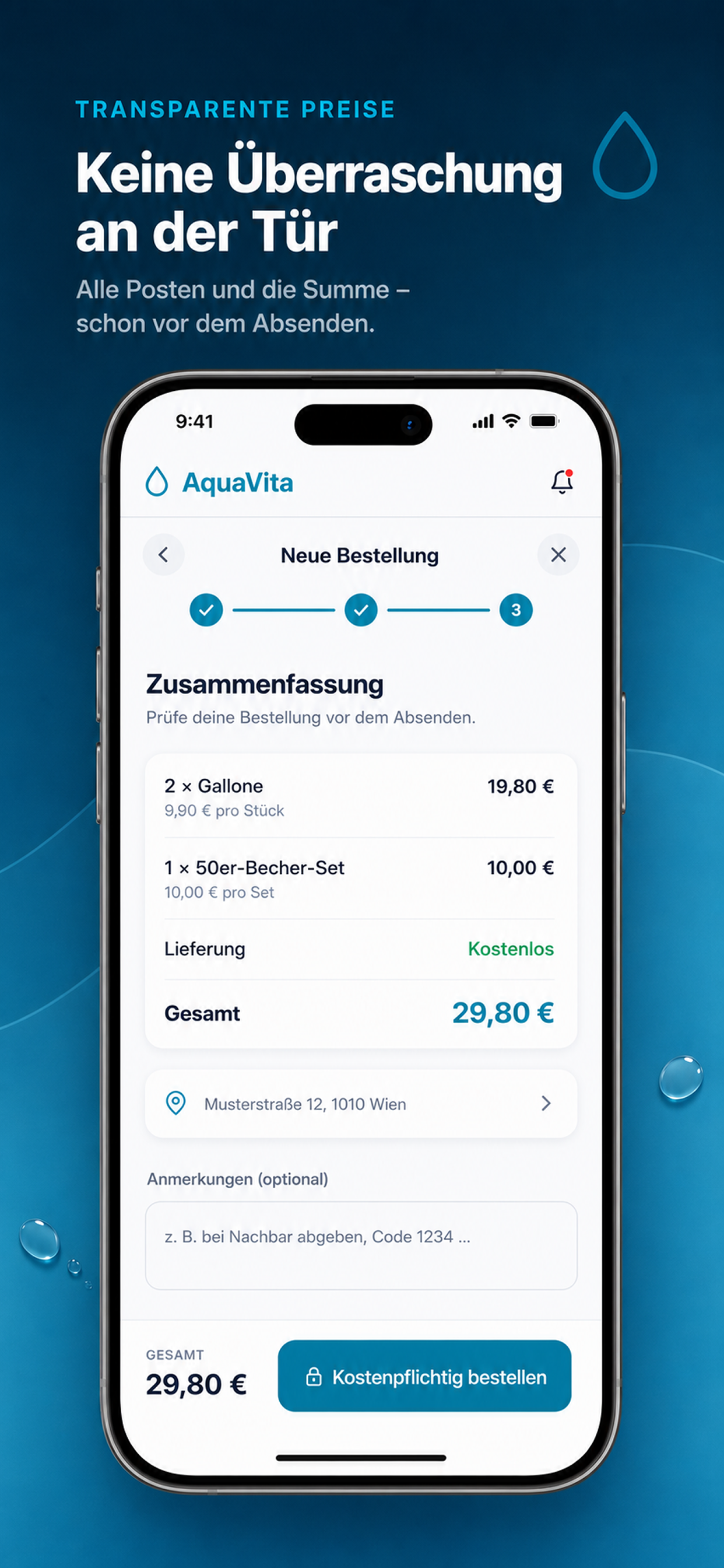AquaVita - Wasser bestellen screenshot 3