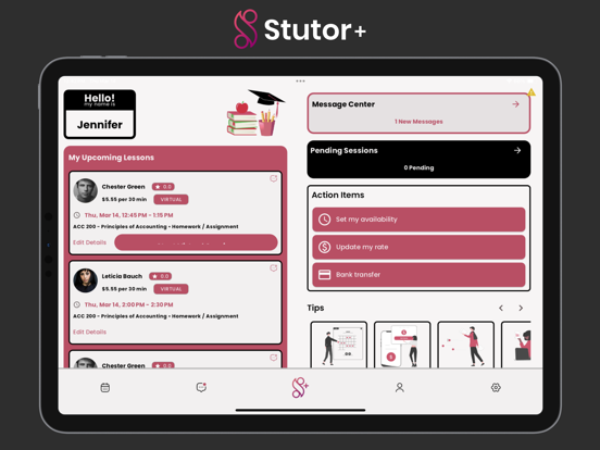 Stutor+ : Tutor iPad screenshot 1 - Education app