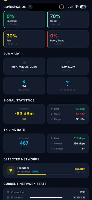 WiFi Heatmap & Speed Survey screenshot 2