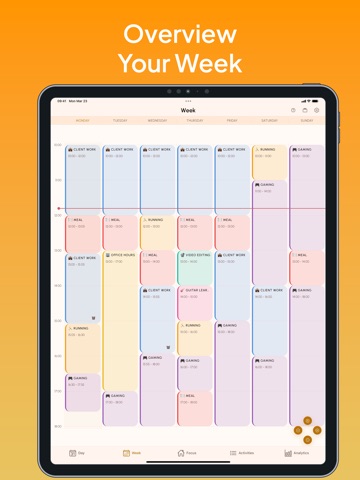 Time Blocks: Weekly Planner iPad screenshot