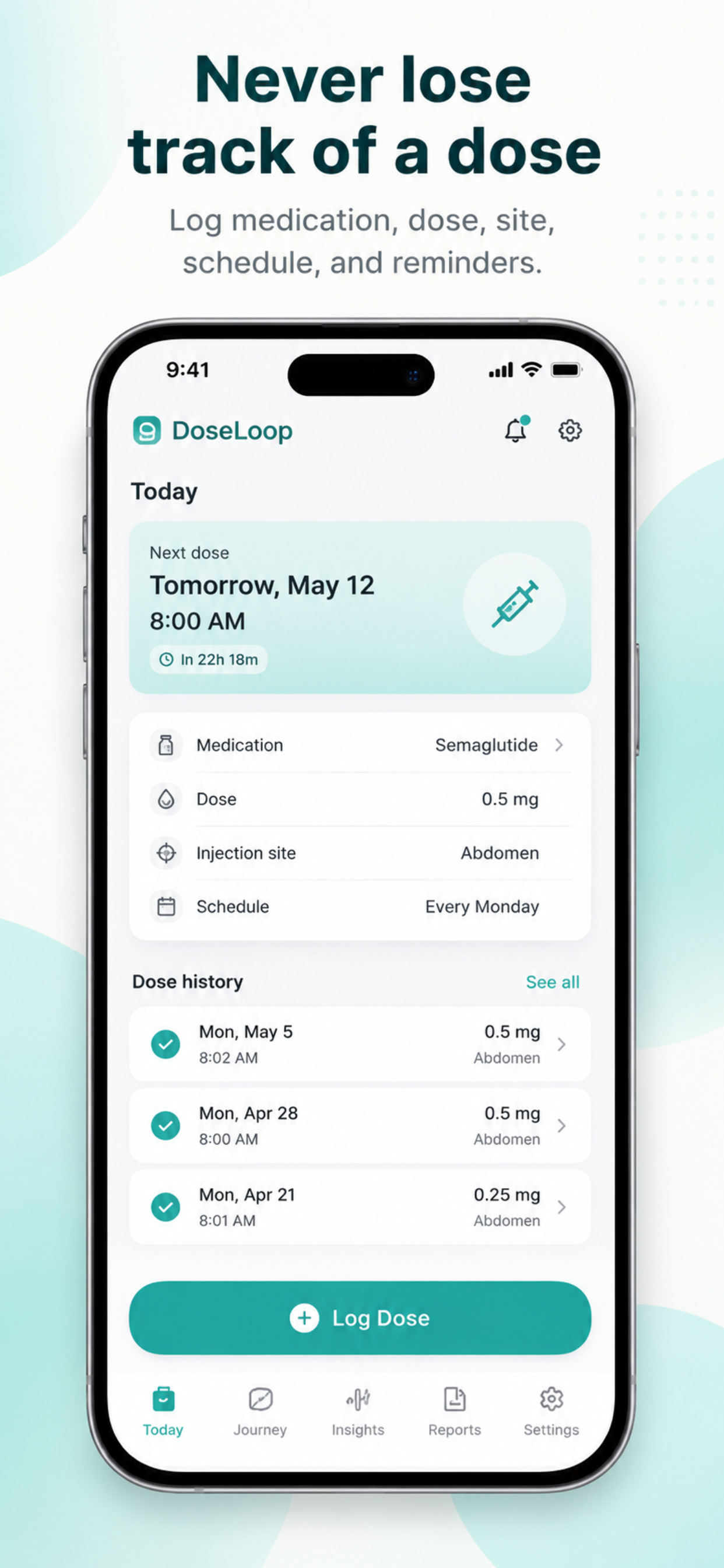 DoseLoop: GLP-1 Tracker screenshot 2