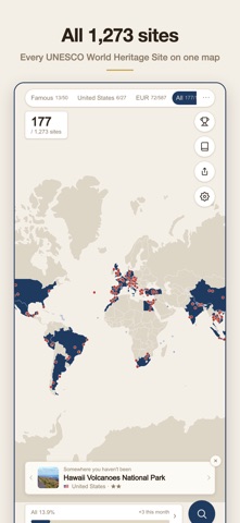 World Heritage Stamps iPhone screenshot