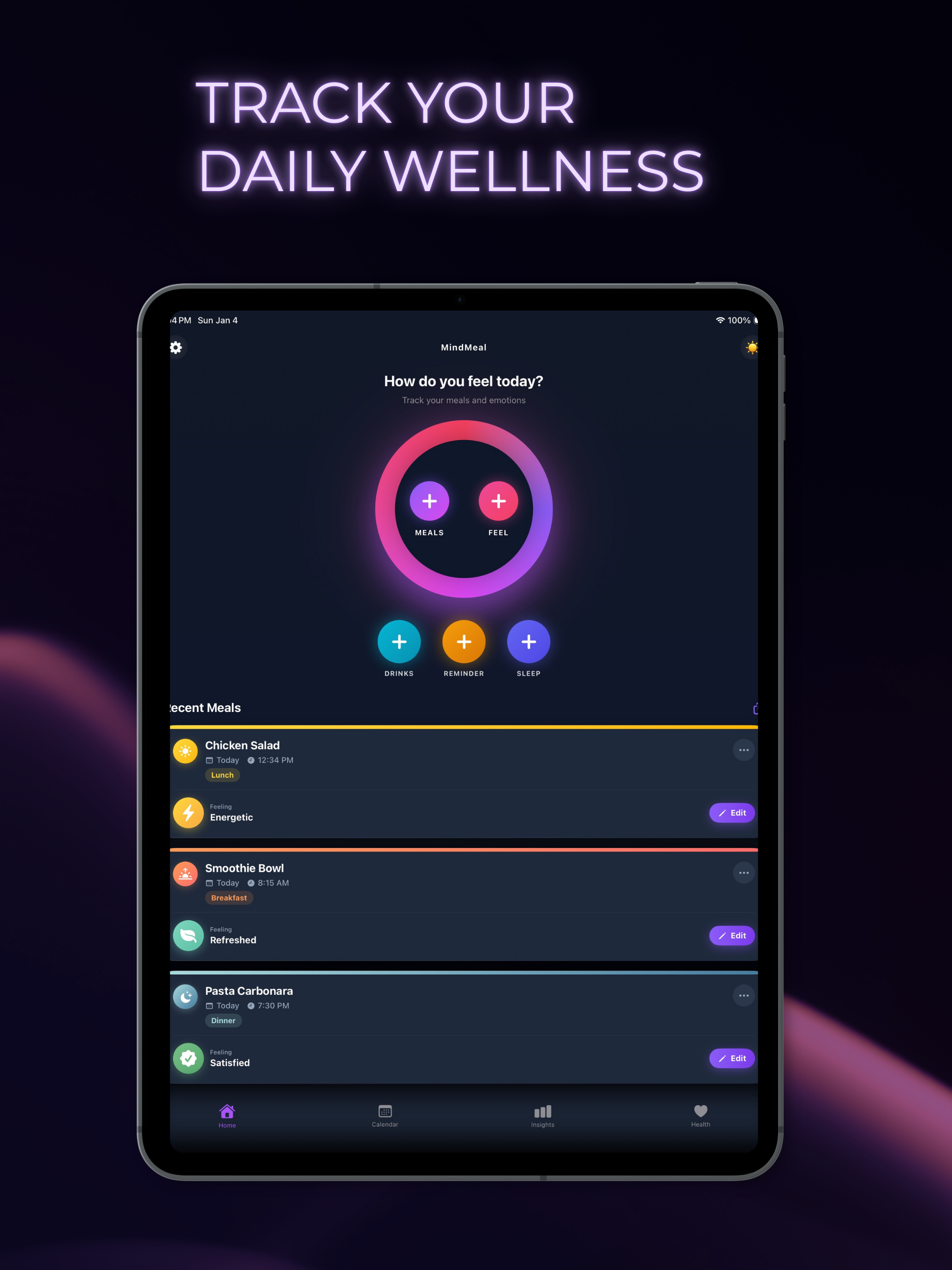 Mind Meal–Food & Mood Tracker