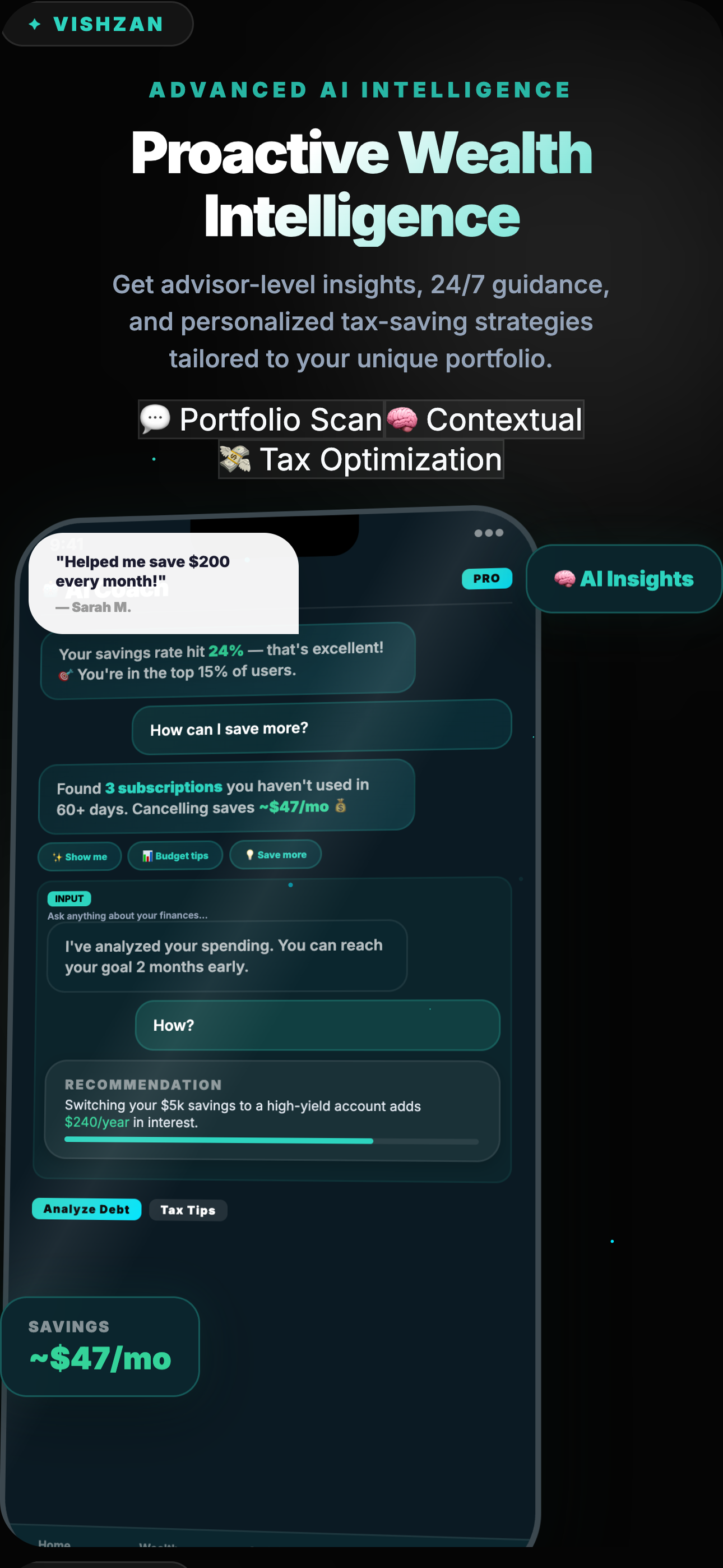 Vishzan: Finance Tracker screenshot 2