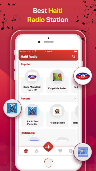 Haiti Radio Stations Live iPhone screenshot 1 - Music app