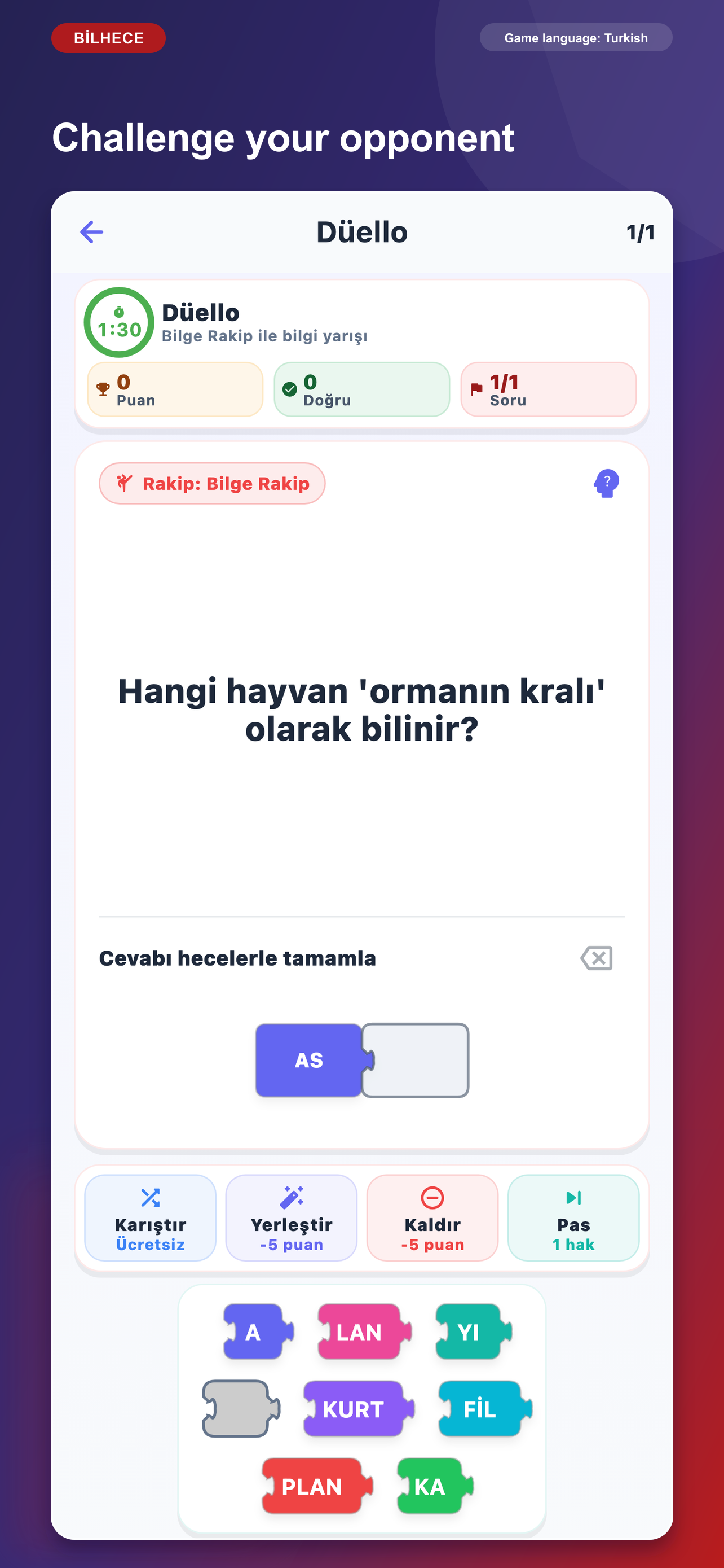 BilHece: Turkish Word Game screenshot 4