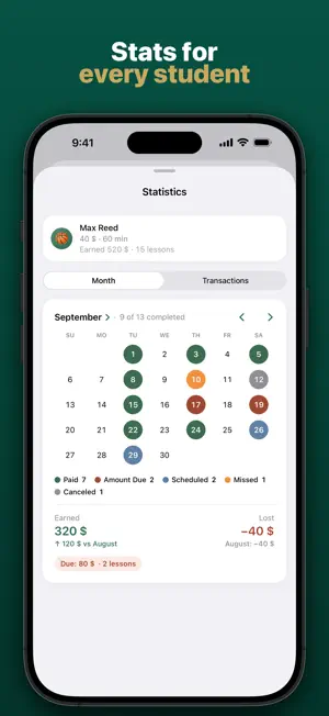 Tutor Planner: Lesson Schedule screenshot 4