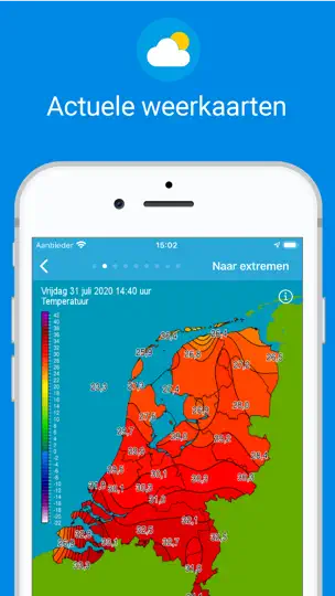 Screenshot von Weerplaza - Complete Weer App auf dem iPhone 6