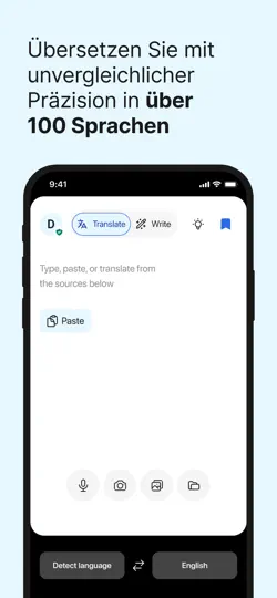 Screenshot von DeepL Übersetzer auf dem iPhone 2