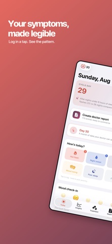 Bloomkind: Menopause Tracker Screenshot 1 of 5