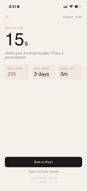 Dhyan: Block the Scroll screenshot 2