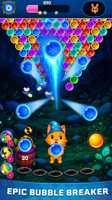 Cat Bubble Shooter: Pop Rescue iPhone screenshot