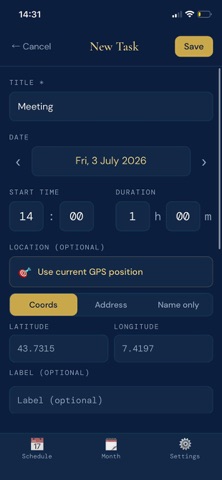Meridian Scheduler screenshot
