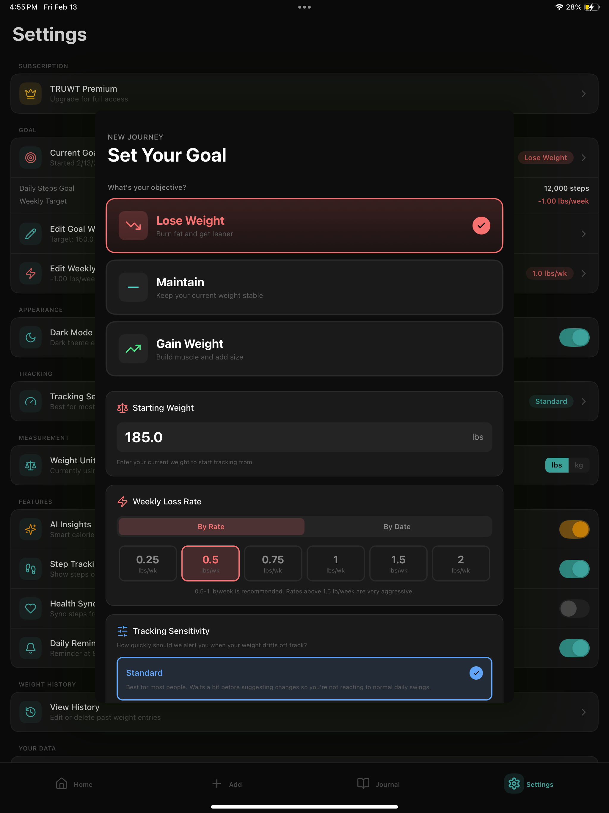 TRUWT: Weight Tracker screenshot 7